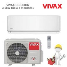VIVAX R-DESIGN - 3,5kW Biela s montážou